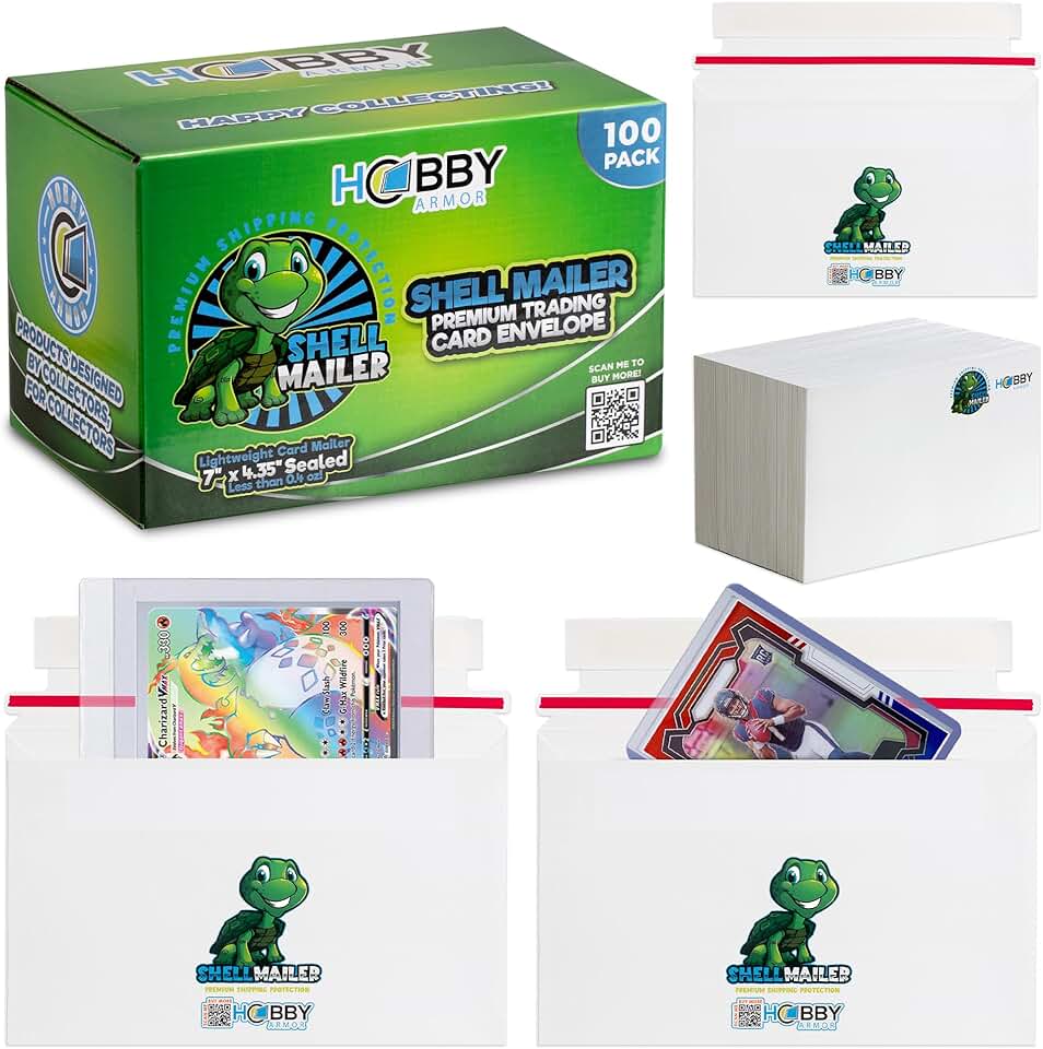 100 Trading Card Mailer Envelopes, 7" x 4.35"