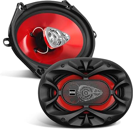 5x7 Inch Car Door Speakers, 300W, Coaxial, 3-Way, Full Range