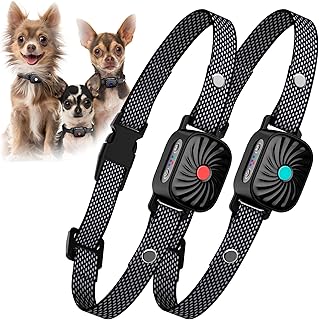 2 Pack No Shock Bark Collars for Small Dogs