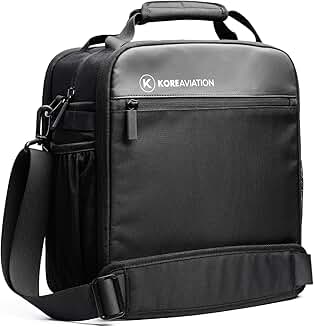 Pilot Flight Bag with Padded Compartments and Shoulder Strap