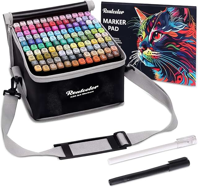 120 Alcohol Markers Set for Drawing and Coloring