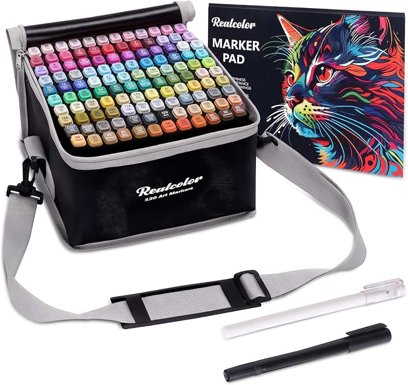 120 Alcohol Markers Set for Drawing and Coloring