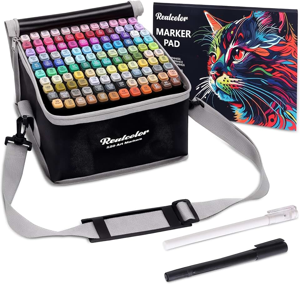 120 Alcohol Markers Set for Drawing and Coloring