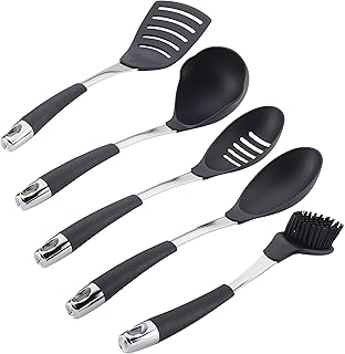 5-Piece Black Nylon Kitchen Tool Set