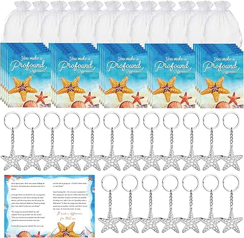 Starfish Story Appreciation Gift Set with Cards and Keychain
