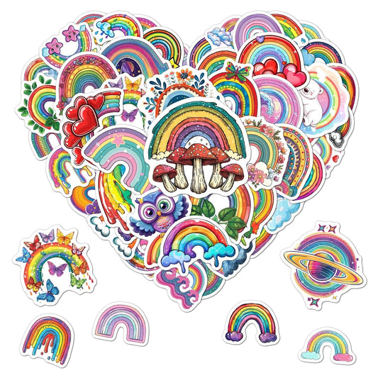 50 Rainbow LGBT Stickers for Water Bottles and Laptops
