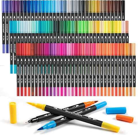 100-Color Dual Tip Markers for Adults