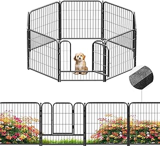 Dog Playpen with Gate, 24 inches high and wide