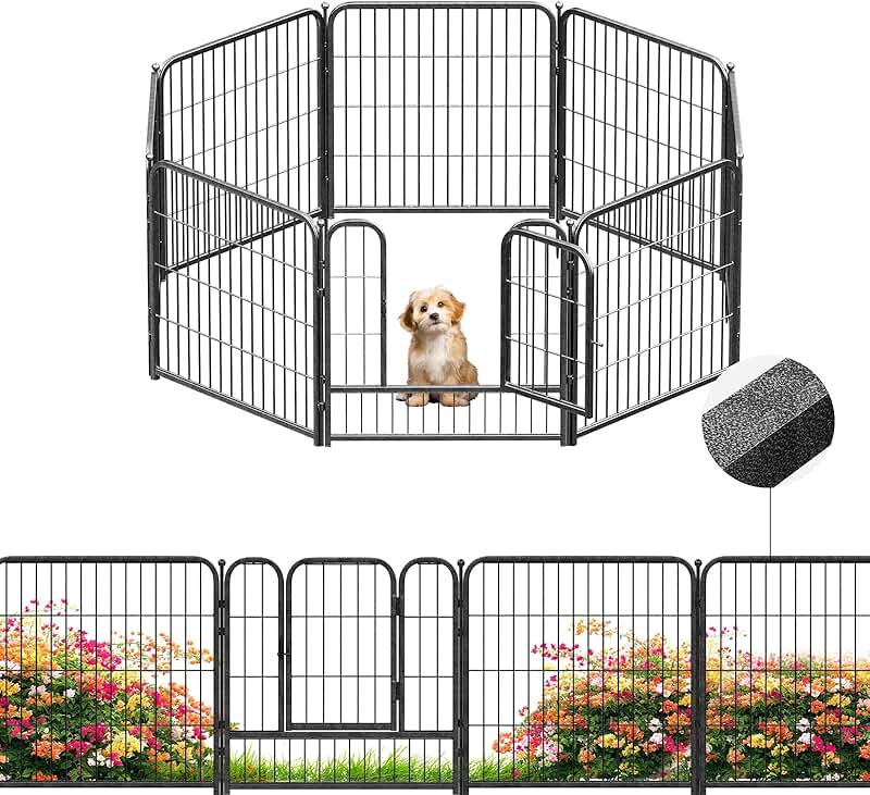 Dog Playpen with Gate, 24 inches high and wide