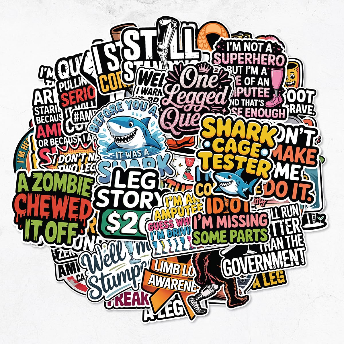 50 Waterproof Vinyl Stickers for Laptops and More
