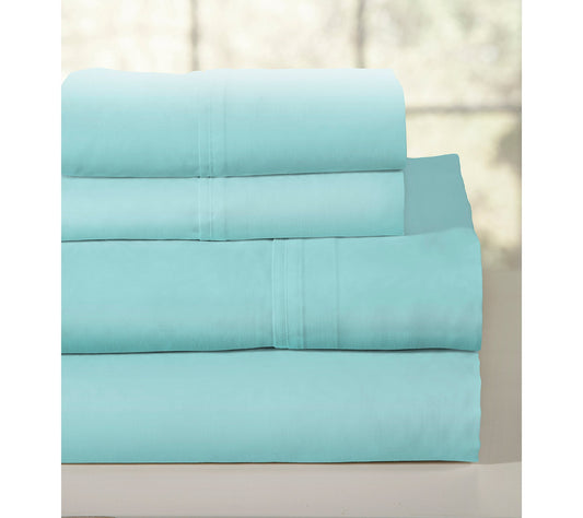 200 Thread Count Combed Cotton Sheet Set, Full, Aqua