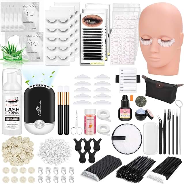Eyelash Extension Practice Kit with Mannequin Head