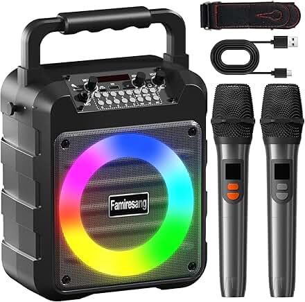 Portable Bluetooth Karaoke Speaker with Microphones