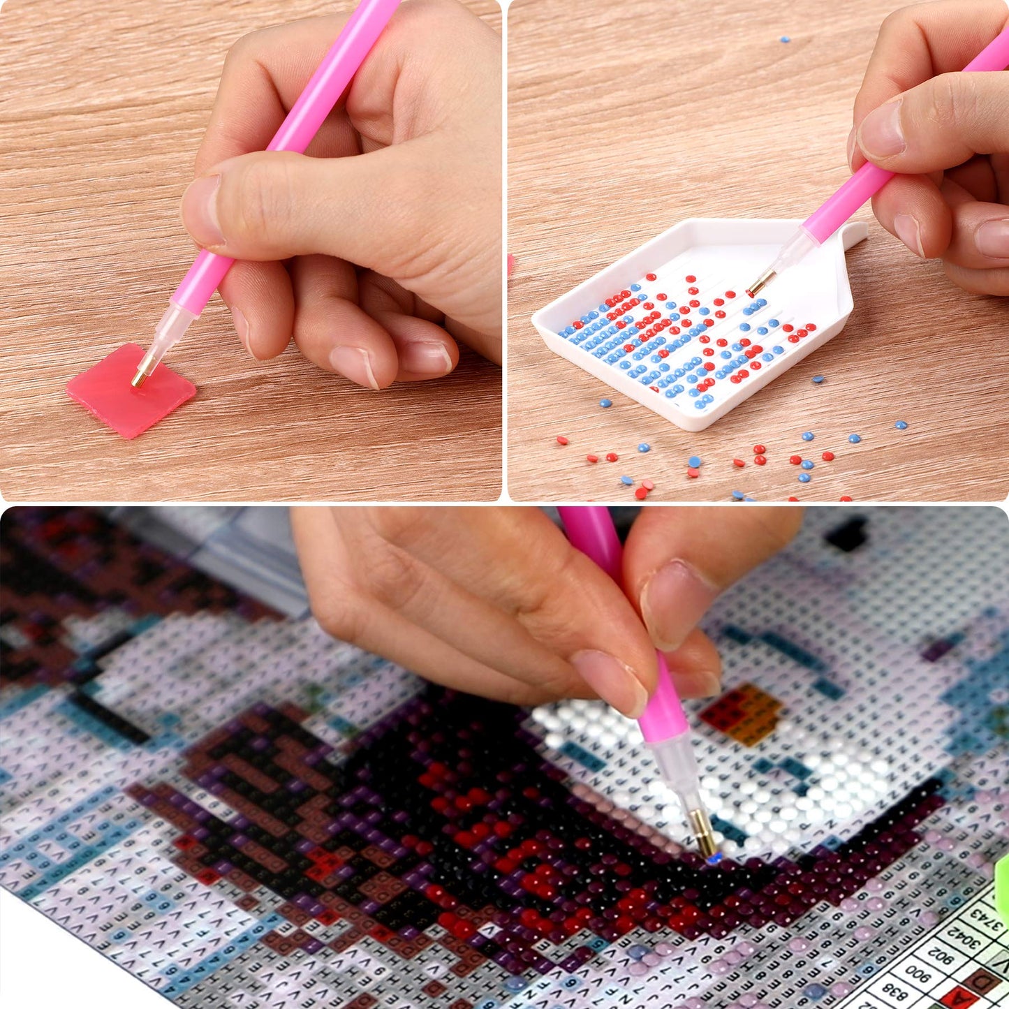 Plastic Diamond Art Bead Sorting Trays for DIY Crafting