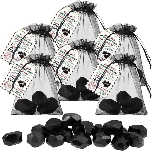 18 Sets Soap and Fake Coal Christmas Gift Set