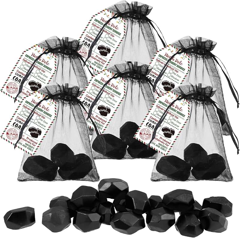 18 Sets Soap and Fake Coal Christmas Gift Set