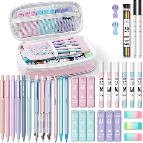 Cute 4-Color Mechanical Pencils with Lead Refills