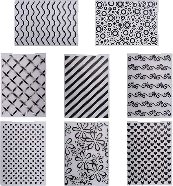 8 Embossing Folder Set for Craft and Card Making