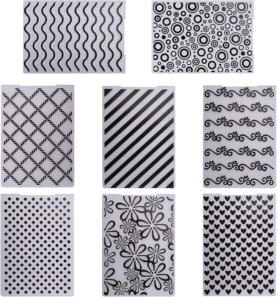 8 Embossing Folder Set for Craft and Card Making