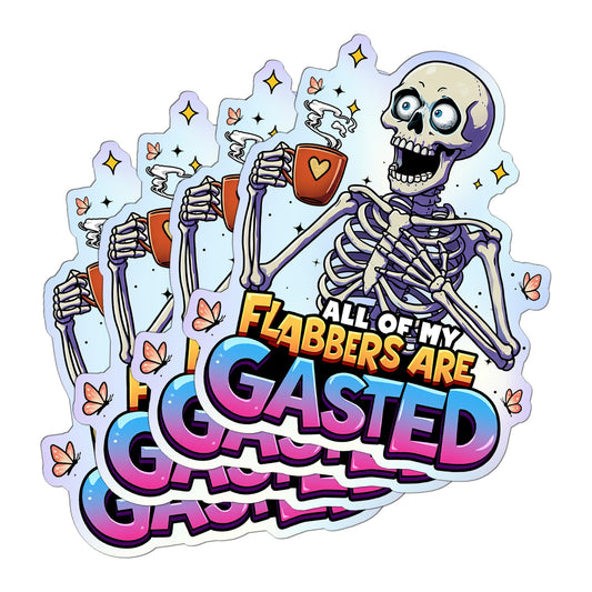 Set of Four Funny Skeleton Sticker Pack