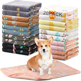 20 Soft Paw Print Dog Blankets for Small to Large Pets