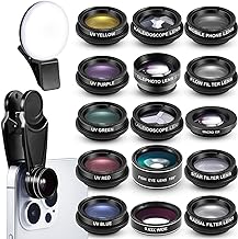 16-in-1 Phone Camera Lens Kit with Selfie Light