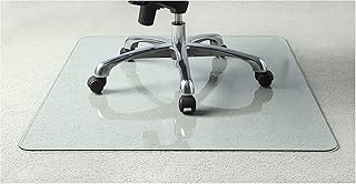 Clear tempered glass chairmat, 46" x 36"