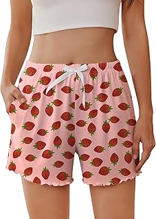 Cute and comfy women's sleep shorts with pockets