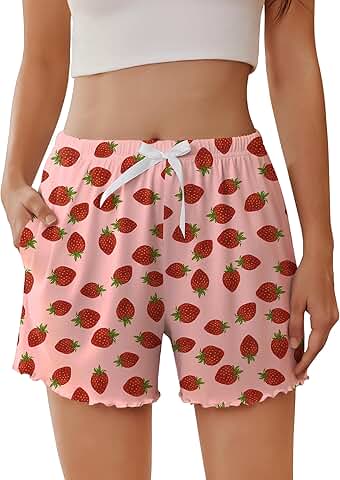 Cute and comfy women's sleep shorts with pockets