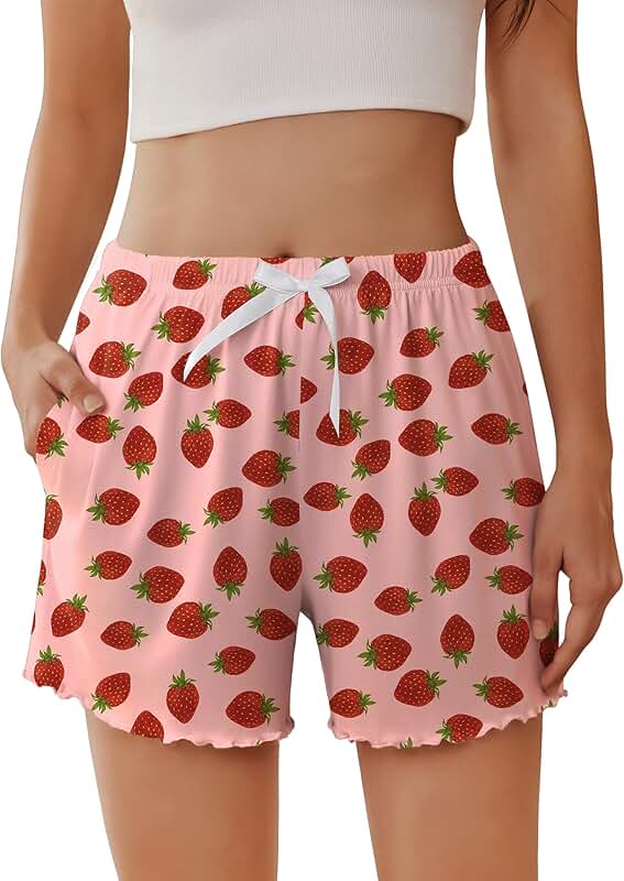 Cute and comfy women's sleep shorts with pockets
