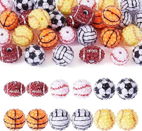 30 Pcs Rhinestone Beads for Jewelry Making