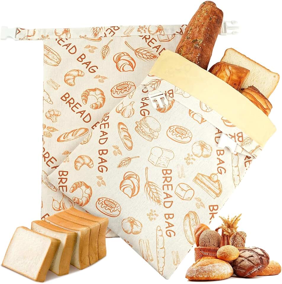 Reusable Beeswax Bread Bags, 2 Pack