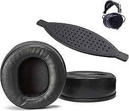 Premium Sheepskin Ear Pads and Cowhide Headband for LCD Headsets
