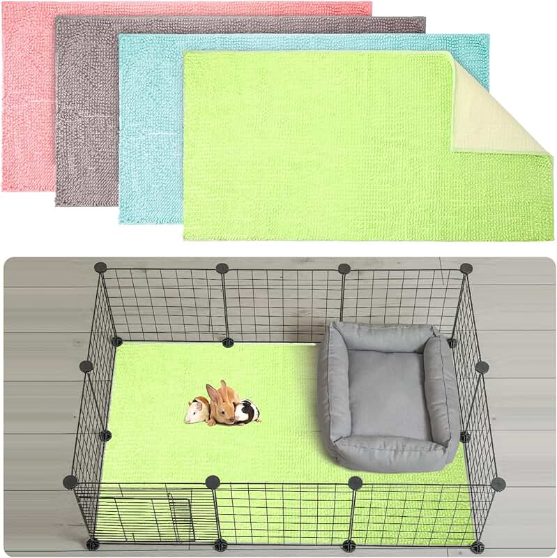 4-Pack Guinea Pig Cage Liners and Bedding Mats