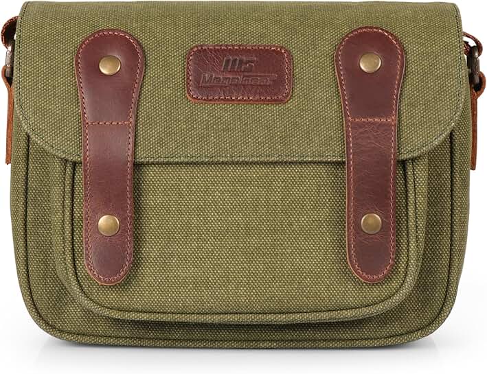 Green Canvas Camera Bag