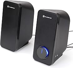 Desktop and Laptop USB Speakers with Bass and Headphone Jack