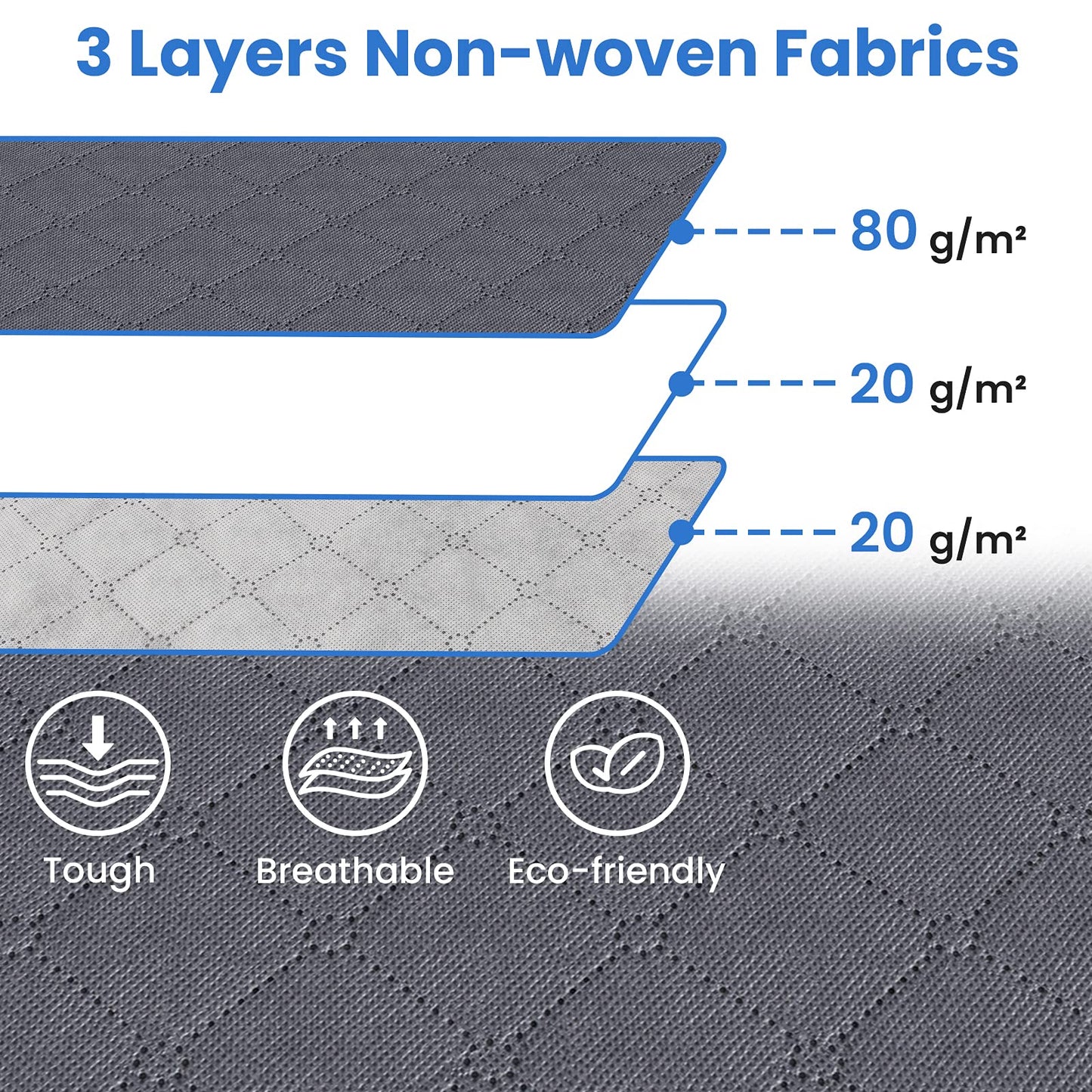 6 Pack Clothes Storage, Foldable Blanket Storage Bags, Storage Containers for Organizing Bedroom, Closet, Clothing, Comforter, Sweater, Organization and Storage with Lids and Handle, Grey