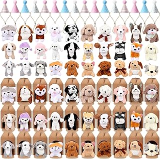 Mini Plush Dog Set for Party Favors and Gifts