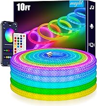 10ft Colorful LED Rope Lights with Music Sync