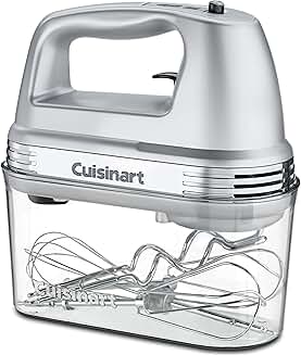 9-Speed 220W Hand Mixer with Beaters and Storage