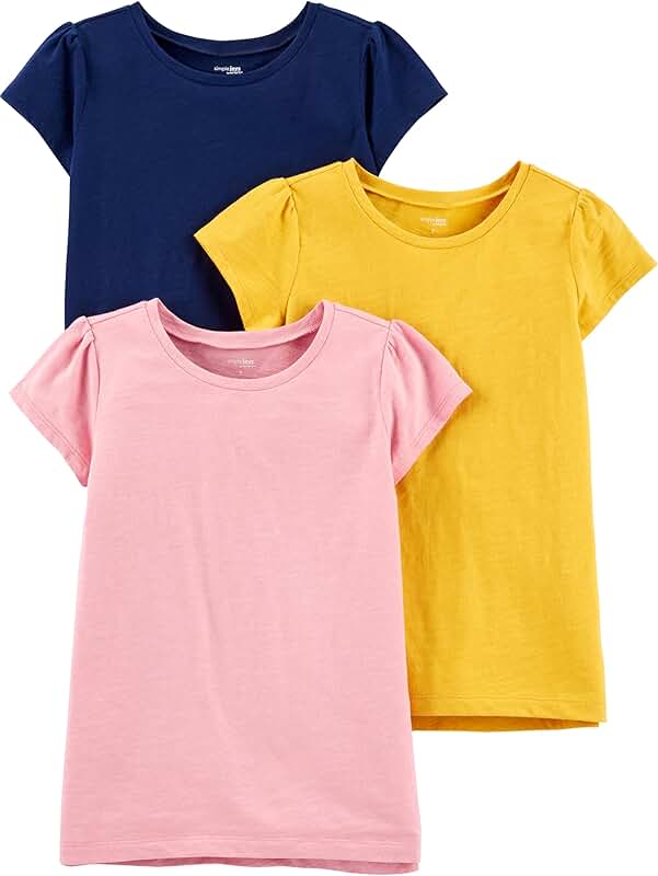Girls' short-sleeve shirts pack of 3