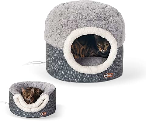 Heated Cat Bed for Large Cats Indoor