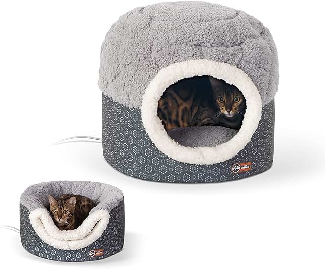 Heated Cat Bed for Large Cats Indoor