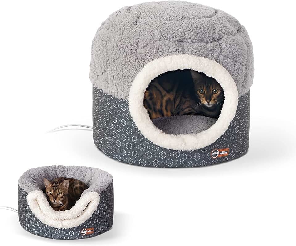Heated Cat Bed for Large Cats Indoor