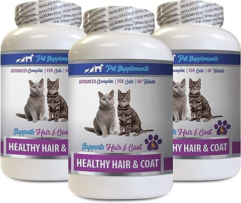 Healthy Hair and Skin Supplement for Cats, 3 Bottles