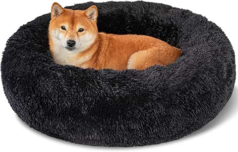 Calming Round Dog Bed for Small to Large Dogs