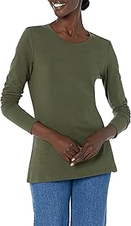 Women's Regular-Fit Long-Sleeve Crewneck T-Shirt