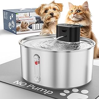 Wireless Cat Water Fountain with Filters and Motion Sensor
