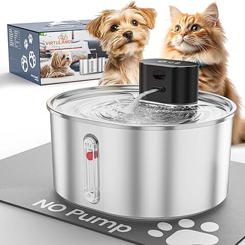 Wireless Cat Water Fountain with Filters and Motion Sensor