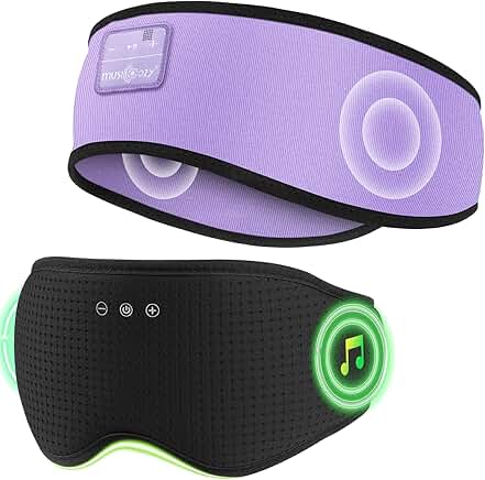 Soft Bamboo Cotton Sleep Headphones with Wireless Bluetooth 5.4